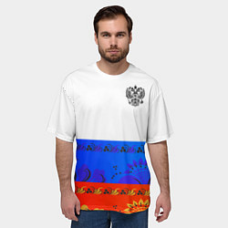 Футболка оверсайз мужская Russia 3, цвет: 3D-принт — фото 2