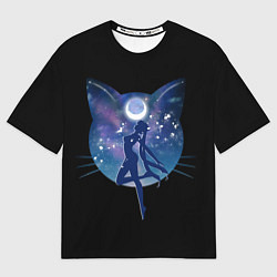 Футболка оверсайз мужская Sailor Moon силуэт, цвет: 3D-принт