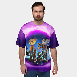 Футболка оверсайз мужская Ratchet & Clank 2 Rift Apart, цвет: 3D-принт — фото 2