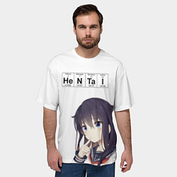 Футболка оверсайз мужская Хентай, цвет: 3D-принт — фото 2