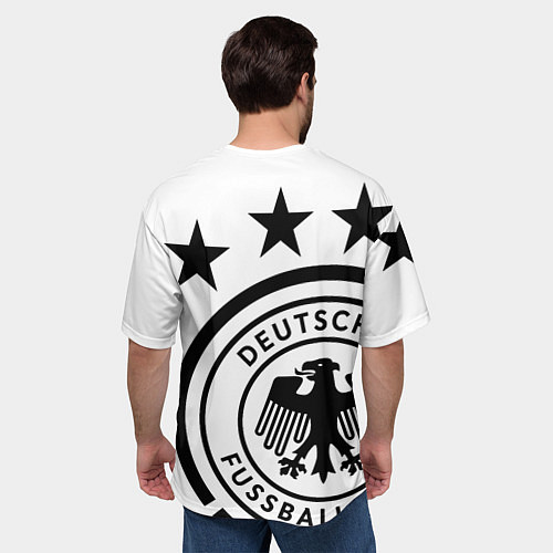 Мужская футболка оверсайз Сборная Германии / 3D-принт – фото 4