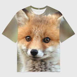 Мужская футболка оверсайз Миленький лисенок