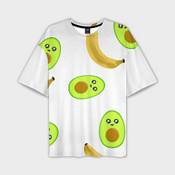 Мужская футболка оверсайз Банан и Авокадо