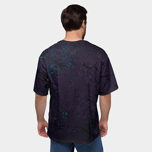 Мужская футболка оверсайз Пиратский знак / 3D-принт – фото 4