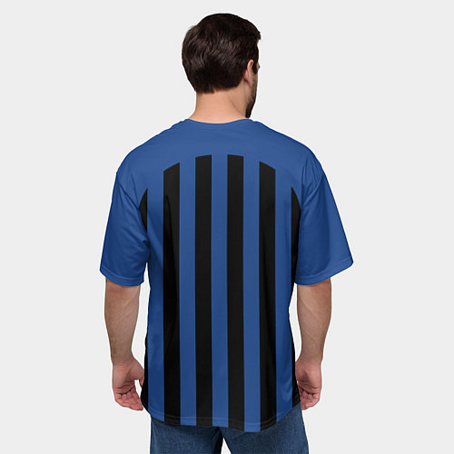 Мужская футболка оверсайз INTER MILAN / 3D-принт – фото 4