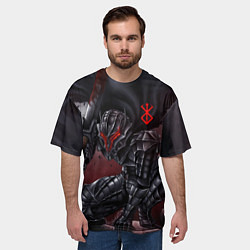 Футболка оверсайз мужская ГАТС БЕРСЕРК аниме, цвет: 3D-принт — фото 2