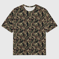 Мужская футболка оверсайз Футбольный камуфляж