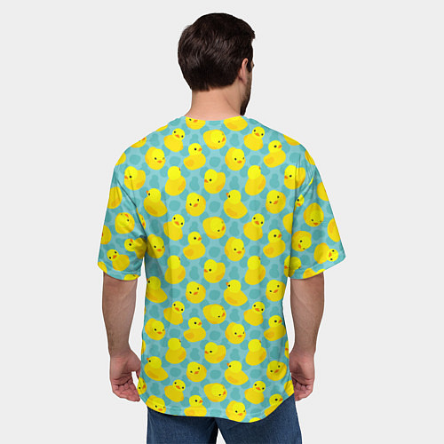 Мужская футболка оверсайз Уточка / 3D-принт – фото 4