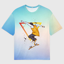 Футболка оверсайз мужская Скейтер, цвет: 3D-принт