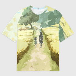 Футболка оверсайз мужская ХЯККИМАРУ И ДОРОРО, цвет: 3D-принт