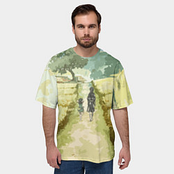 Футболка оверсайз мужская ХЯККИМАРУ И ДОРОРО, цвет: 3D-принт — фото 2