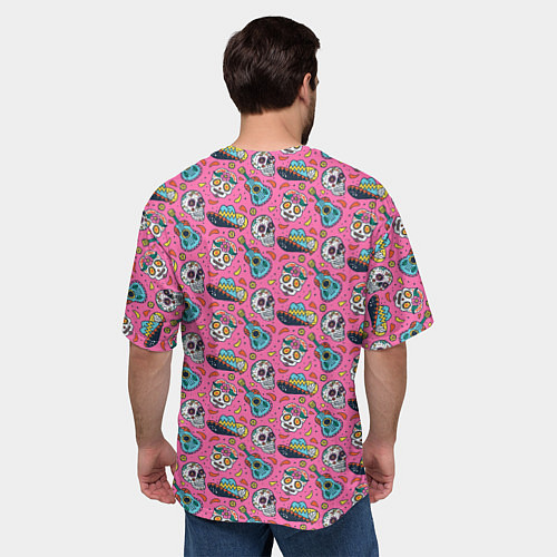 Мужская футболка оверсайз День мертвых / 3D-принт – фото 4