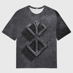 Футболка оверсайз мужская БЕРСЕРК камень, цвет: 3D-принт
