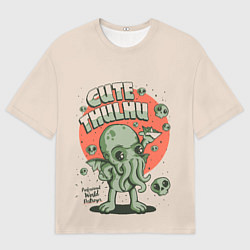 Футболка оверсайз мужская Милый Ктулху, цвет: 3D-принт