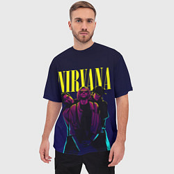 Футболка оверсайз мужская Nirvana Neon, цвет: 3D-принт — фото 2