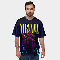 Футболка оверсайз мужская Nirvana Neon, цвет: 3D-принт — фото 2