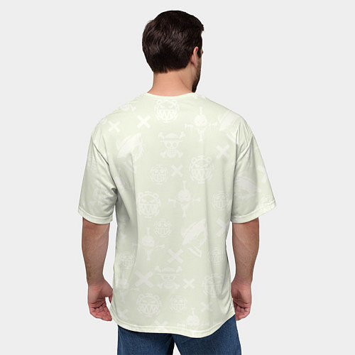 Мужская футболка оверсайз Эмблемы One Piece Большой куш / 3D-принт – фото 4