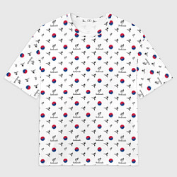 Футболка оверсайз мужская Taekwondo, цвет: 3D-принт