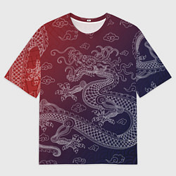 Футболка оверсайз мужская Традиционный китайский дракон, цвет: 3D-принт