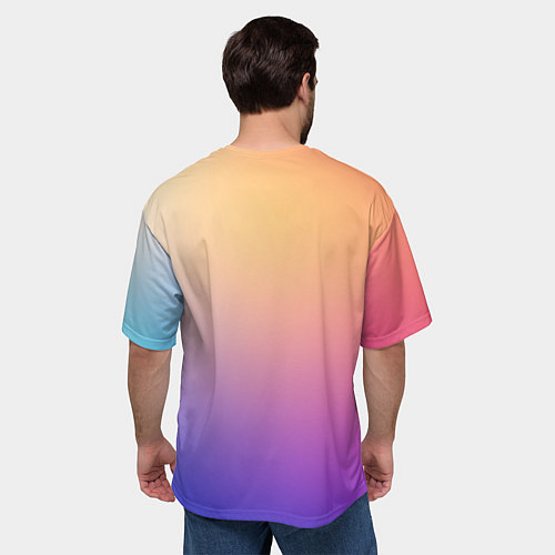 Мужская футболка оверсайз Hello summer / 3D-принт – фото 4