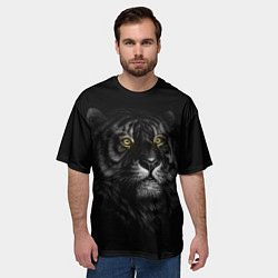 Футболка оверсайз мужская Тигр, цвет: 3D-принт — фото 2