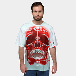 Футболка оверсайз мужская Fallout Череп, цвет: 3D-принт — фото 2