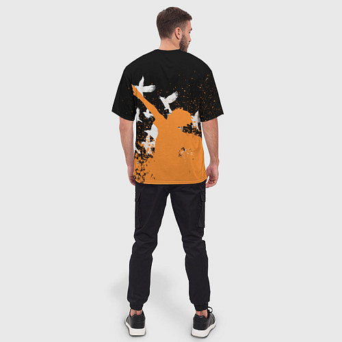 Мужская футболка оверсайз Волейбол - Вороны / 3D-принт – фото 4