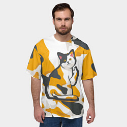 Футболка оверсайз мужская Котэ, цвет: 3D-принт — фото 2