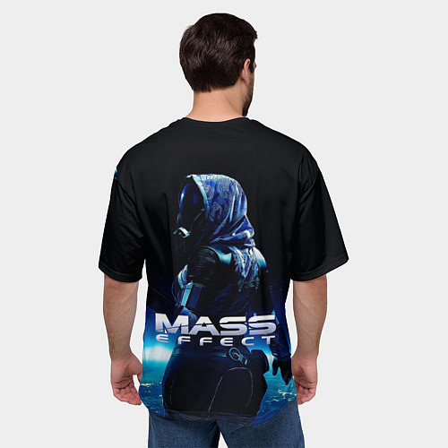 Мужская футболка оверсайз MASS EFFECT ТАЛИ ЗОРА / 3D-принт – фото 4