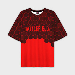 Футболка оверсайз мужская Battlefield 2042 - Hexagon, цвет: 3D-принт