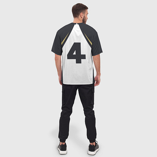Мужская футболка оверсайз Бокуто 4 форма Фукуродани / 3D-принт – фото 4