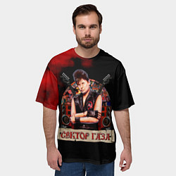 Футболка оверсайз мужская Юрка ХОЙ - Сектор Газа, цвет: 3D-принт — фото 2