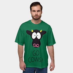 Футболка оверсайз мужская Go Cows, цвет: 3D-принт — фото 2