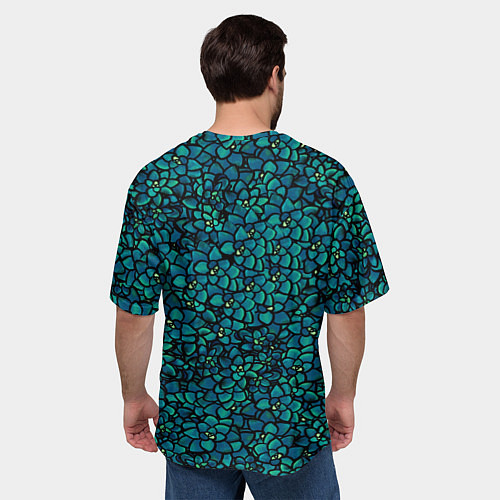 Мужская футболка оверсайз Цветы 2 / 3D-принт – фото 4