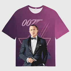 Футболка оверсайз мужская Агент 007 Джеймс Бонд, цвет: 3D-принт
