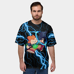 Футболка оверсайз мужская Пико Pico Молния, цвет: 3D-принт — фото 2