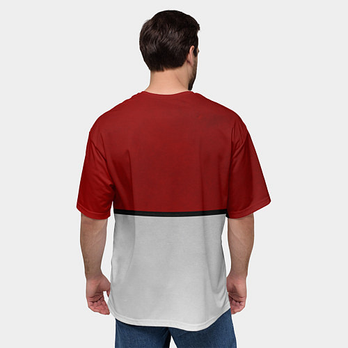 Мужская футболка оверсайз Покебол / 3D-принт – фото 4