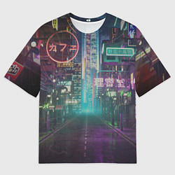 Футболка оверсайз мужская Neon Tokyo, цвет: 3D-принт