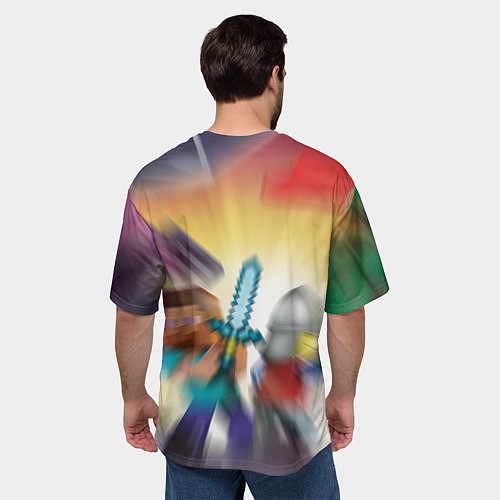 Мужская футболка оверсайз MINECRAFT МАЙНКРАФТ Z / 3D-принт – фото 4