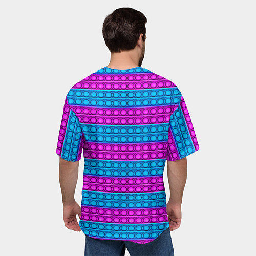 Мужская футболка оверсайз АНТИСТРЕСС POP it ПОП-ИТ / 3D-принт – фото 4