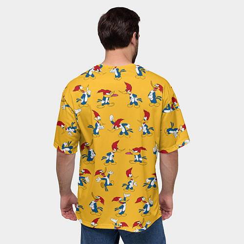 Мужская футболка оверсайз Такой разный Дятел Вуди / 3D-принт – фото 4