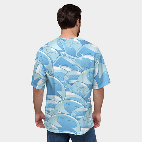 Мужская футболка оверсайз О МОЕМ ПЕРЕРОЖДЕНИЕ В СЛИЗЬ / 3D-принт – фото 4