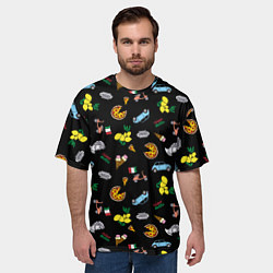 Футболка оверсайз мужская Итальянский паттерн, цвет: 3D-принт — фото 2