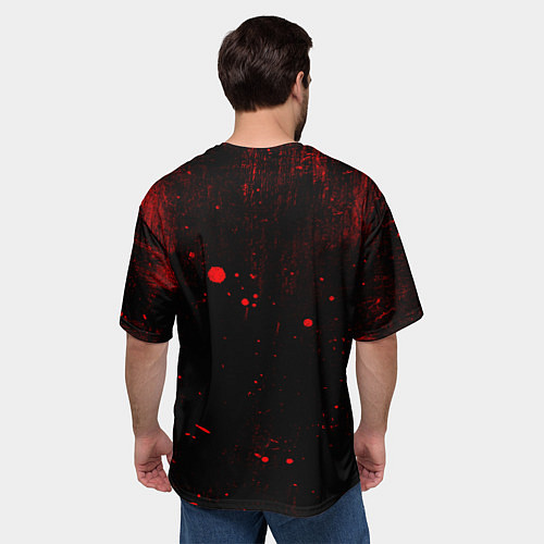 Мужская футболка оверсайз АлисА глаз в колючей проволоке / 3D-принт – фото 4