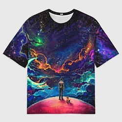 Футболка оверсайз мужская Глубокий космос, цвет: 3D-принт