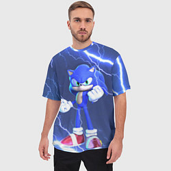 Футболка оверсайз мужская SONIC СОНИК СИНИЙ ЁЖ Z, цвет: 3D-принт — фото 2