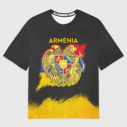 Футболка оверсайз мужская Yellow and Black Armenia, цвет: 3D-принт