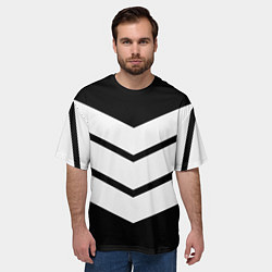 Футболка оверсайз мужская Три полоски, цвет: 3D-принт — фото 2