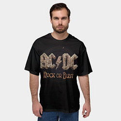 Футболка оверсайз мужская ACDC Rock or Bust, цвет: 3D-принт — фото 2
