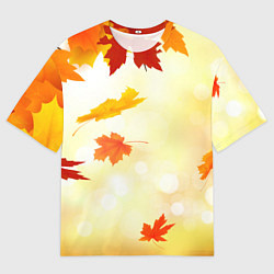 Футболка оверсайз мужская ПАДАЮЩИЙ КЛЕН ОСЕННЯЯ Z, цвет: 3D-принт